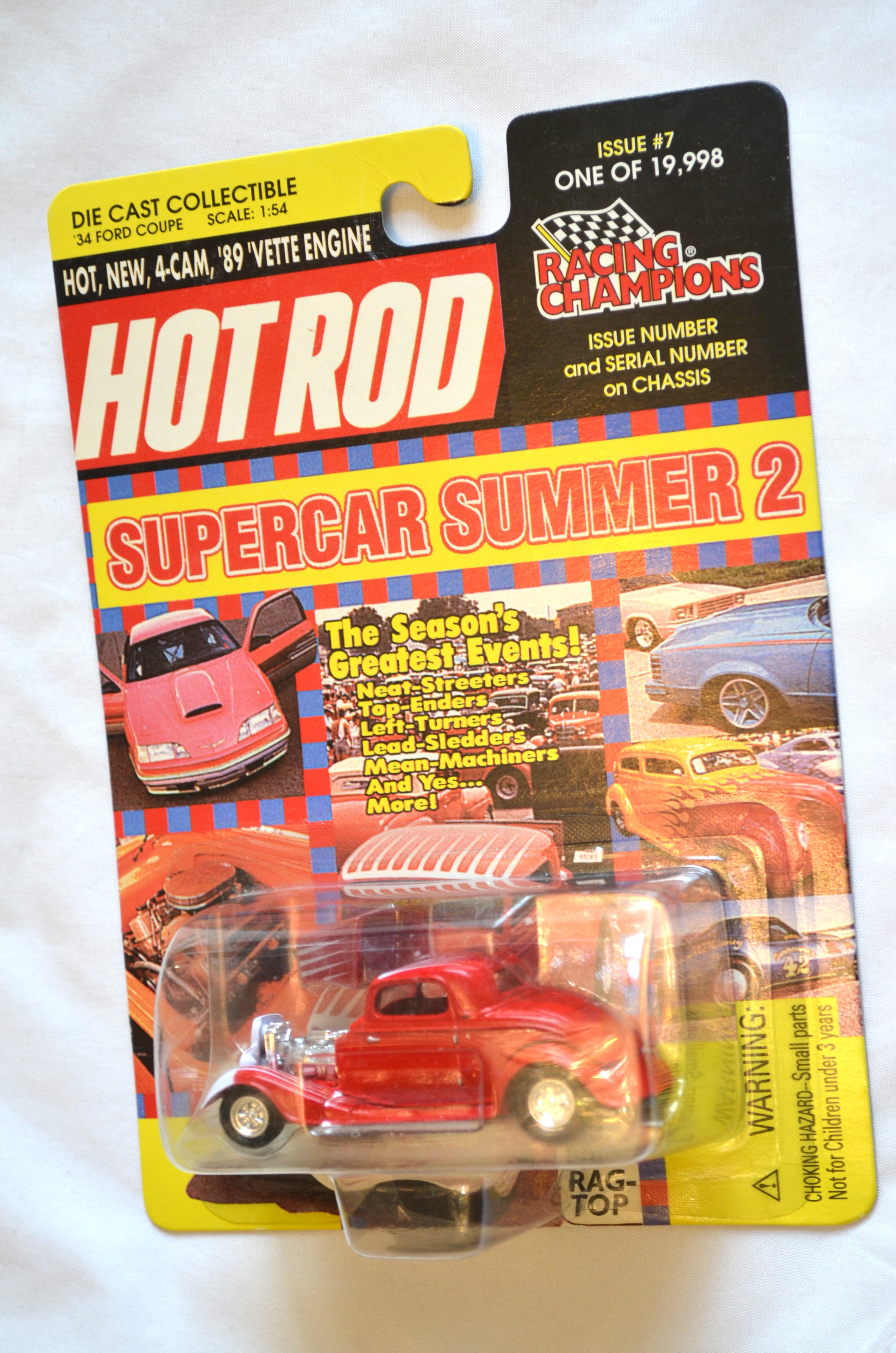 Racing Champions 7 - HOTROD 34 Ford Coupe Red 1/19998