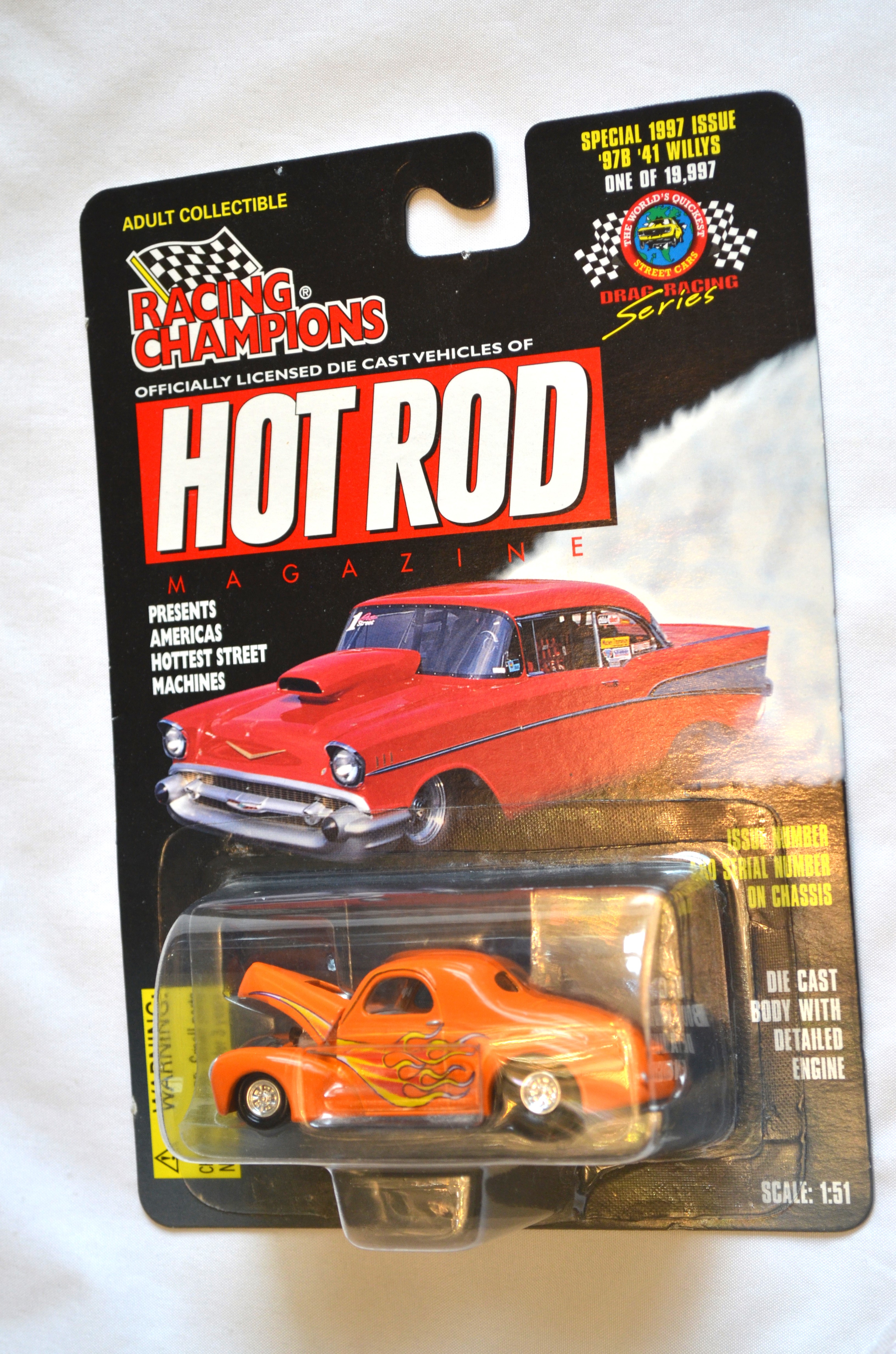 Racing Champions 97 B - HOTROD 41 Willys Orange 1/19997