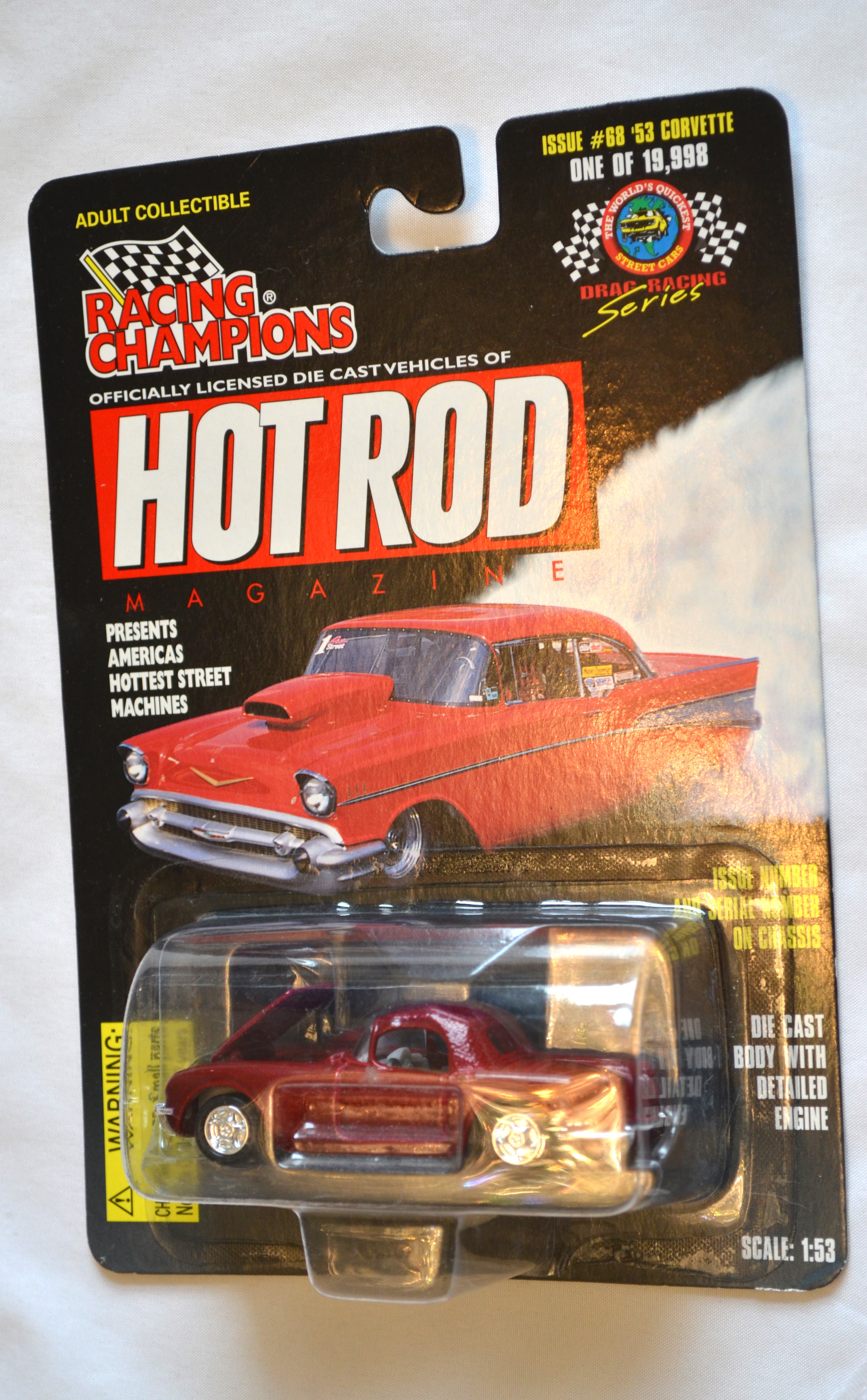 Racing Champions 68 - HOTROD 53 Corvette metallic Maroon 1/19998