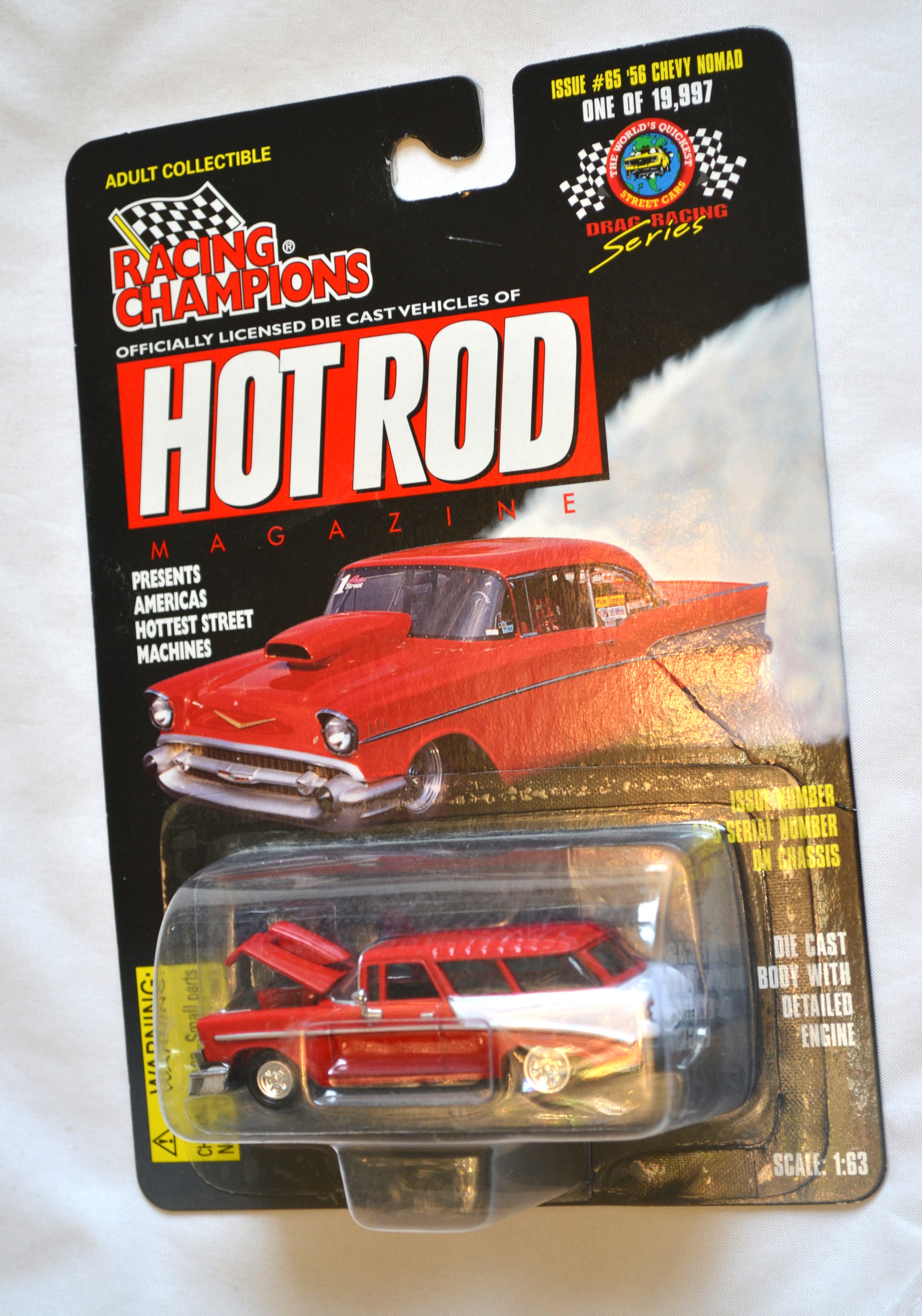 Racing Champions 65 - HOTROD 56 Chevy Nomad Red 1/19997