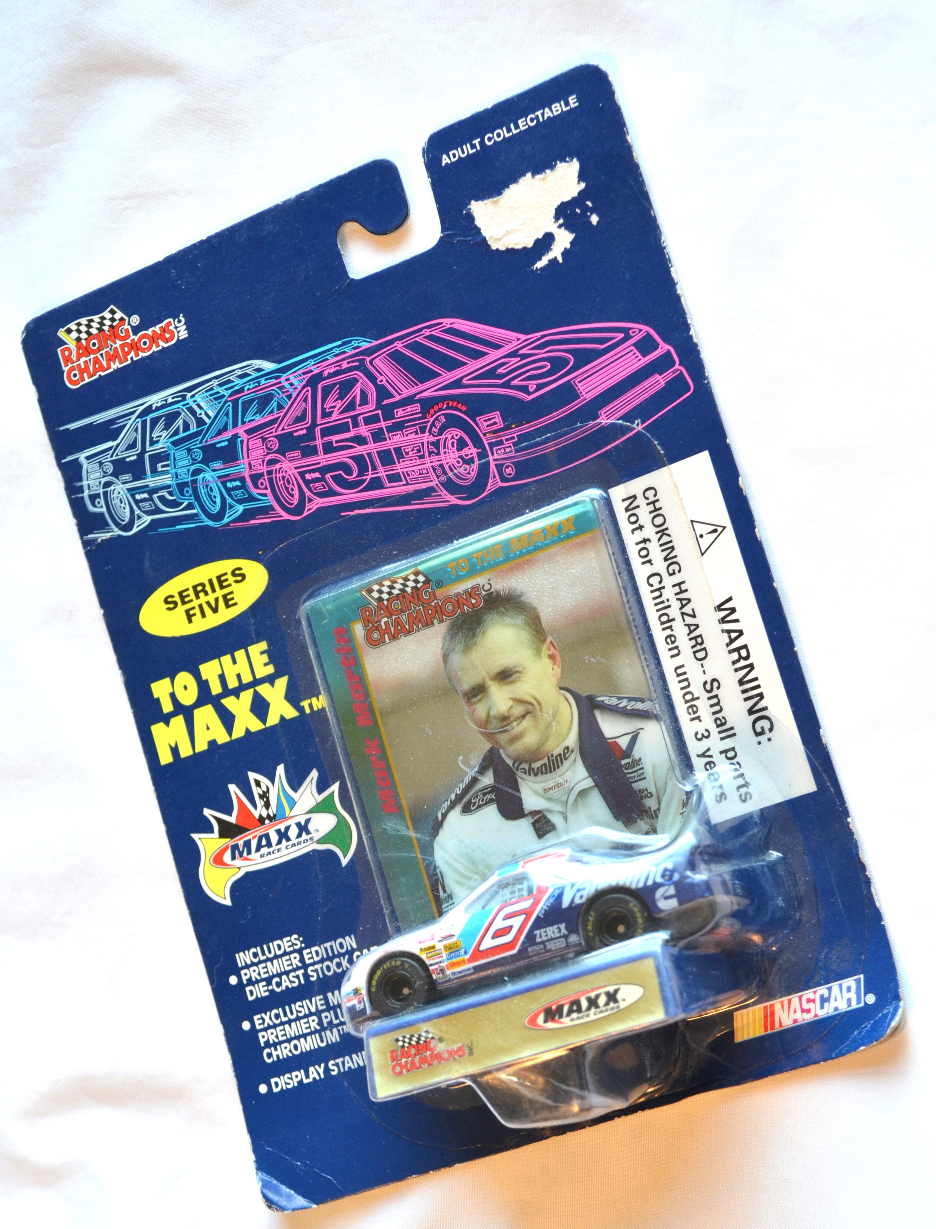 Racing Champions - TOTHEMAXX Mark Martin 6 Valvoline White and Blue C9 card