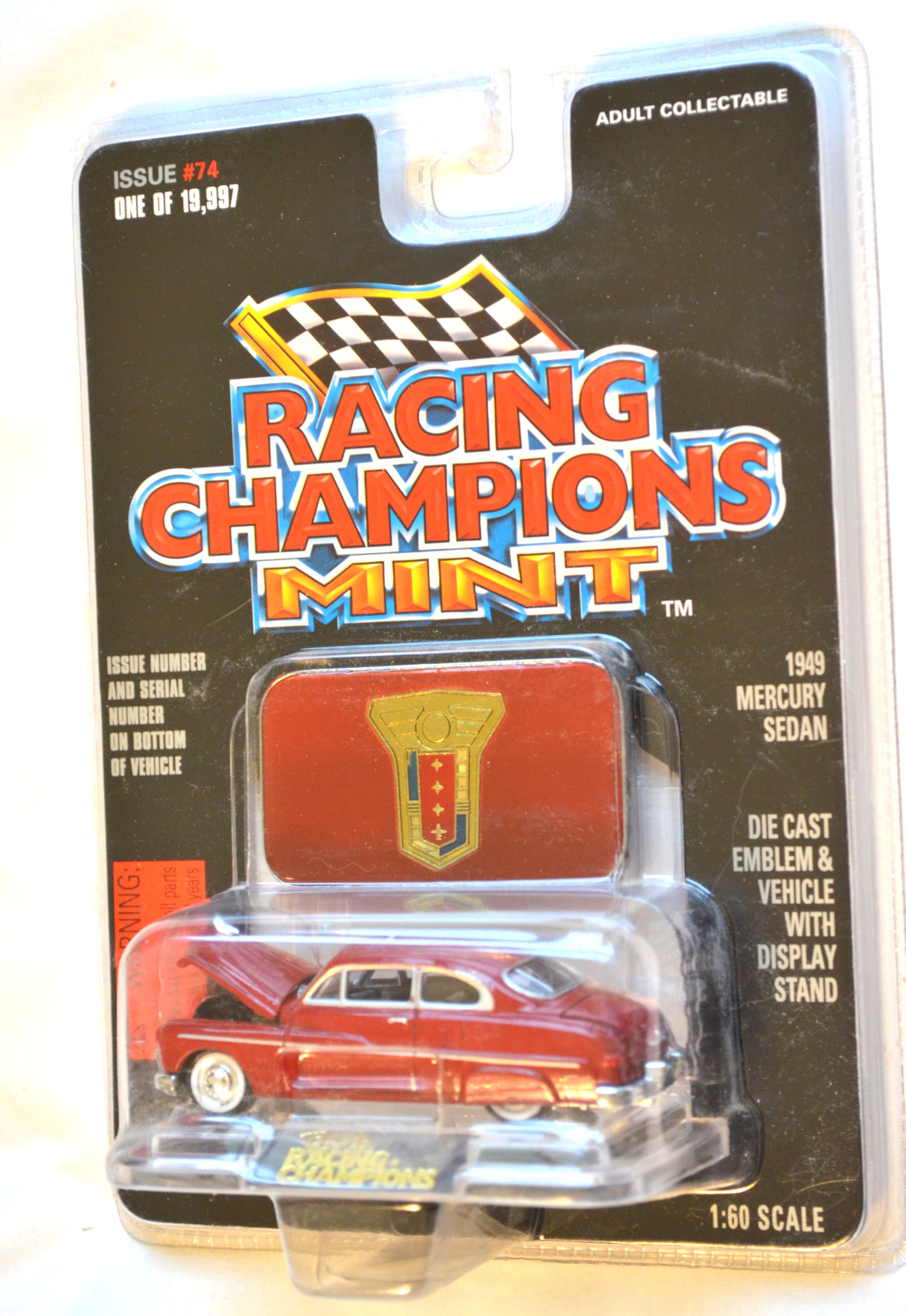 Racing Champions 74 - MINT 1949 Mercury Sedan dark Red 1/19997