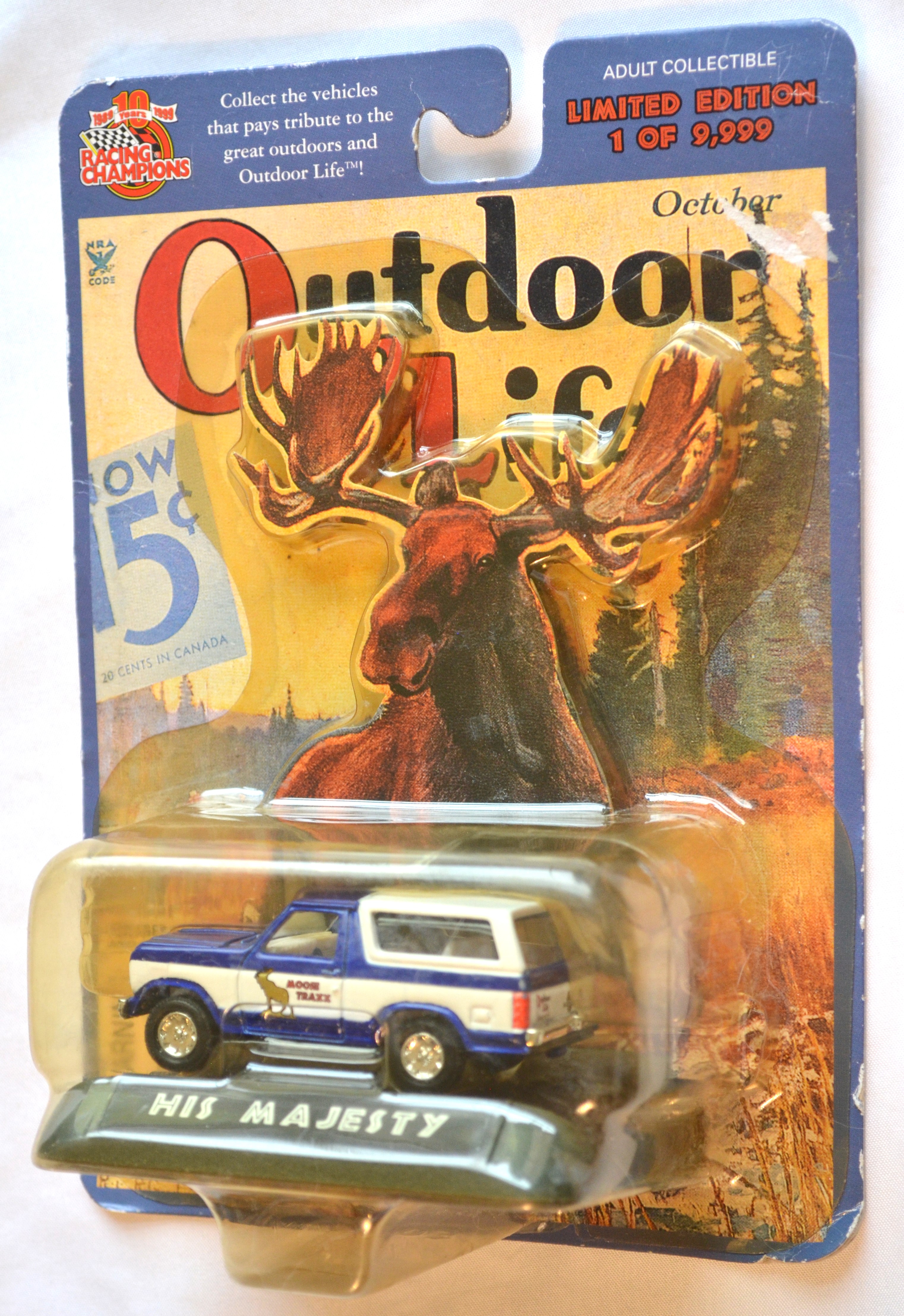 Racing Champions - OUTDOORLIFE Bronco Blue/White Moose Traxx
