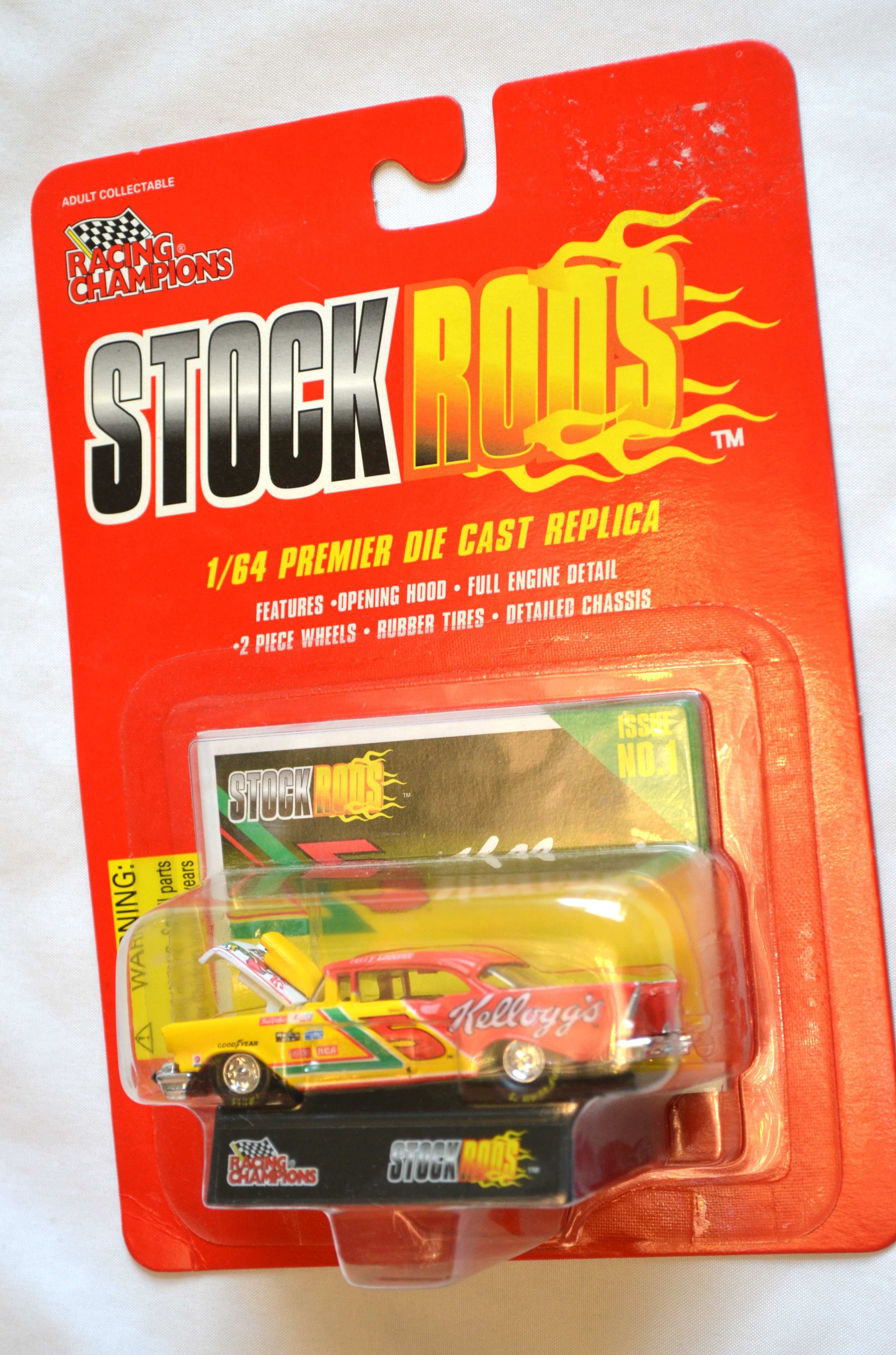 Racing Champions 1 - STOCKRODS 57 Bel Air 5 Labonte Red and Yellow Kelloggs