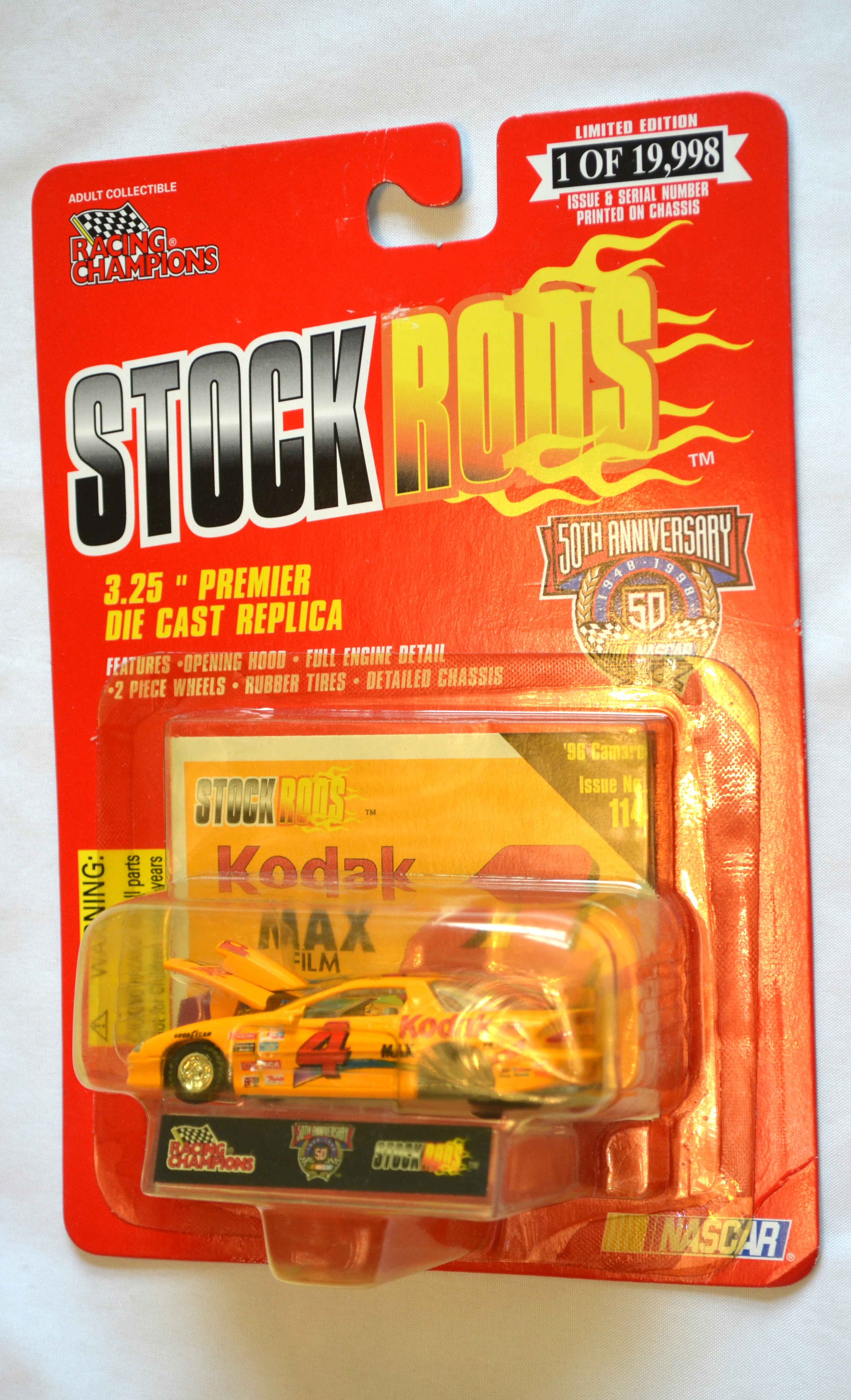 Racing Champions 114 - STOCKRODS 96 Camaro 4 Kodak missing Wheel 1/19998