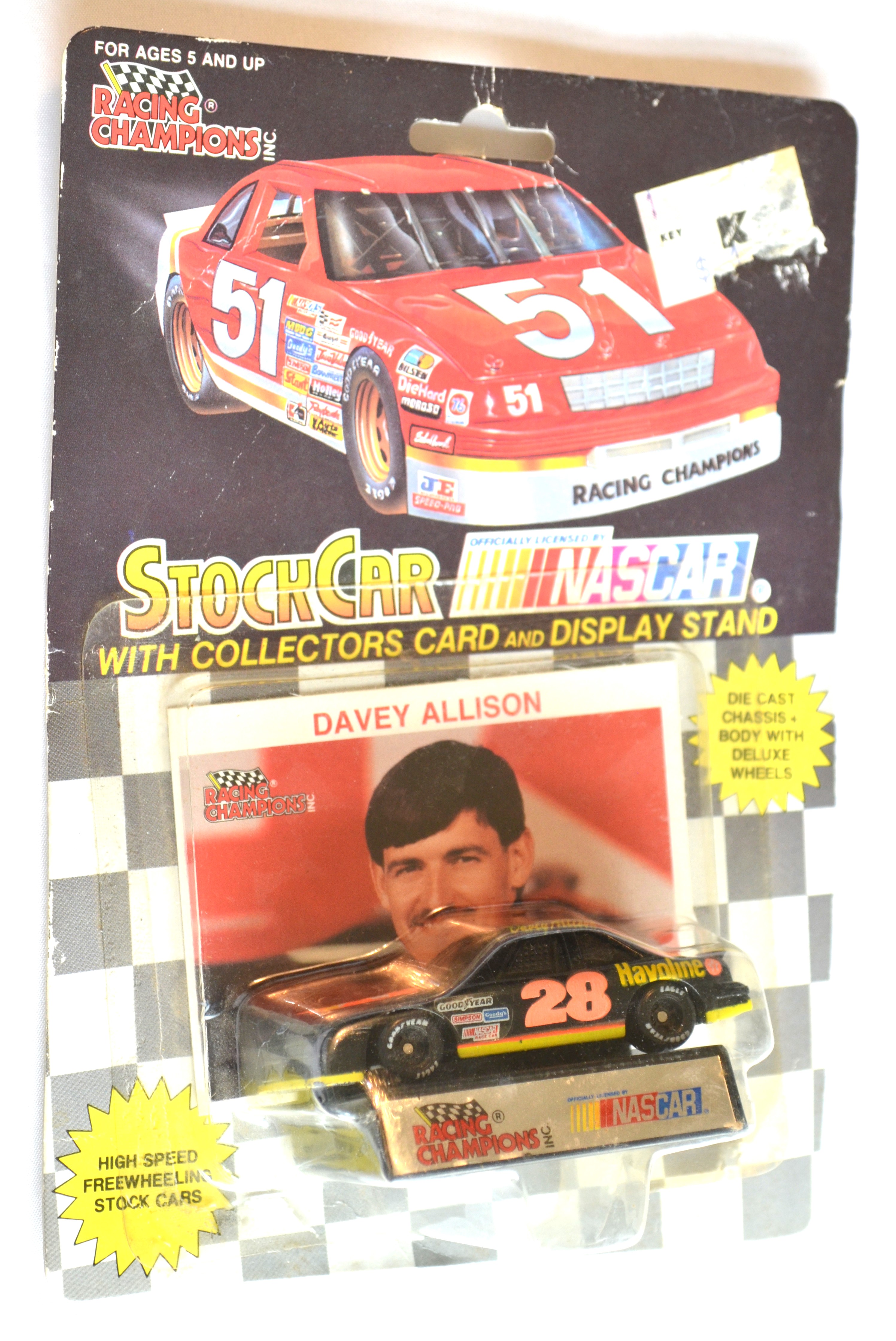Racing Champions - STOCKCAR Davey Allison 28 Havoline Black C9 card